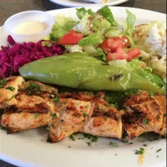 Chicken Kebab Plate.